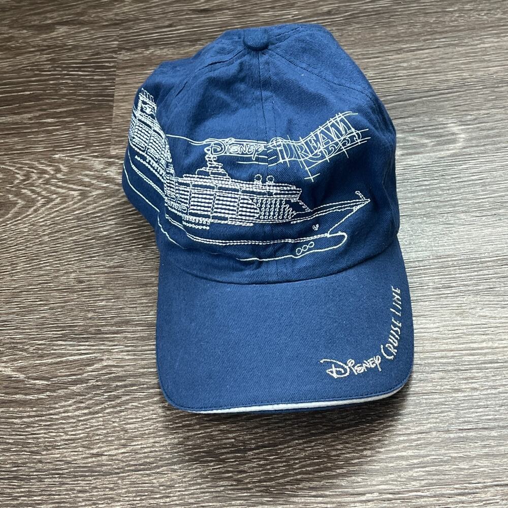 Disney Dream Cruise Ship Baseball Hat Dark Blue Embroidered Dream 100% Cotton